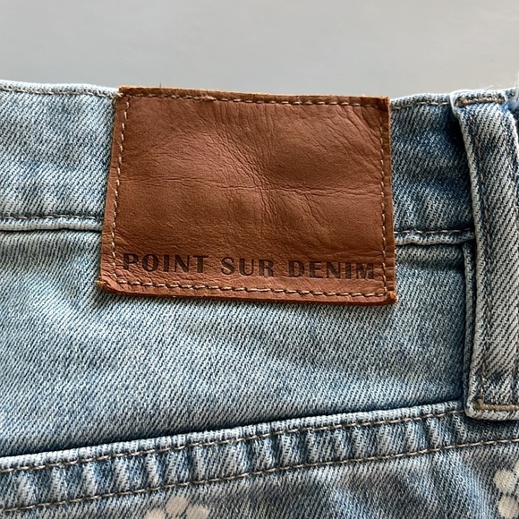 Point Sur Denim 11” Kick Out Crop High Rise Size 30 - Picture 14 of 16